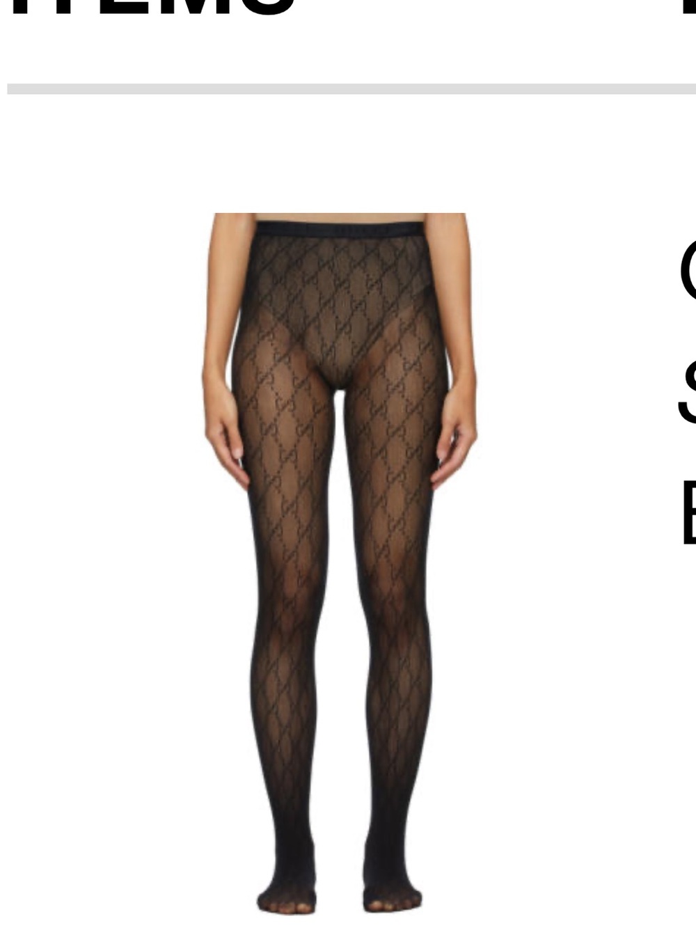 Gucci black GG tights